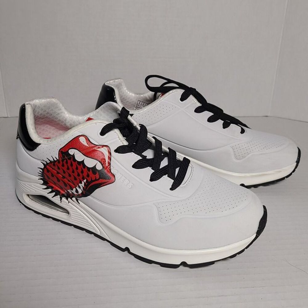 Skechers Street x The Rolling Stones Uno Single Spiked Tongue White/Black 177965